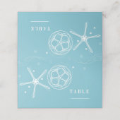 Witte Parel Zeester Elegant Strand Bruiloft Plaatskaartje (Buitenkant ongevouwen)