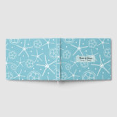 Witte Parel Zeester Elegante Strandbruiloft Gastenboek (Volledig)
