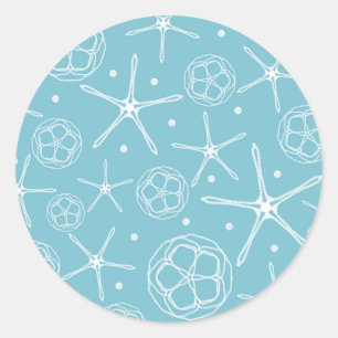 Witte Parel Zeester Trouw Bruids Bruiloft Feestje Ronde Sticker