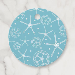 Witte Parel Zeester Trouw Bruidsfeest Elegant Bedankjes Labels