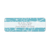 Witte Parel Zeester Trouw Bruidsfeest Etiket (Voorkant)