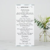 Witte Parel/Zilver - Monogram & Dank U Menu (Staand voorkant)
