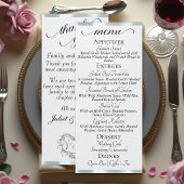 Witte Parel/Zilver - Monogram & Dank U Menu
