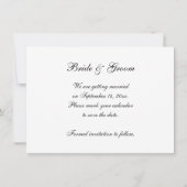 Witte parelbruis slaat de datum op kaart (Achterkant)