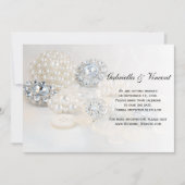 Witte pareldiamant Buttonnen Weddenschap Save the  Kaart (Voorkant)