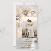 Witte pareldiamant Buttonnen Weddenschap Save the  Save The Date (Voorkant)