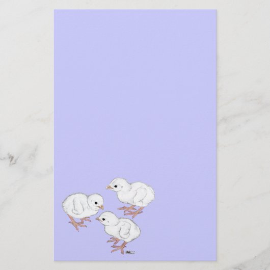 Witte Parelhoenkuikens Briefpapier (Voorkant)