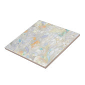 Witte parelmoer tegeltje (Zijkant)