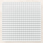 Witte parelpatronen grijze, stijlvolle decor glazen onderzetter (Voorkant)