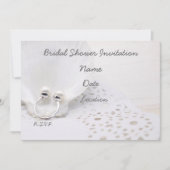 Witte parelring op witte Vrijgezellenfeest Kaart (Voorkant)