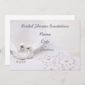 Witte parelring op witte Vrijgezellenfeest Kaart (Voorkant / Achterkant)