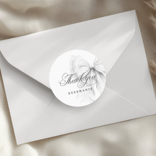 Witte Parels Boog Bruidsdouche Ronde Sticker