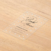 Witte Parels Bruidsfeest Acryl Uitnodigingen (Laagn)