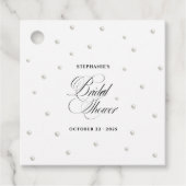 Witte Parels Bruidsfeest Bedankjes Labels (Voorkant)