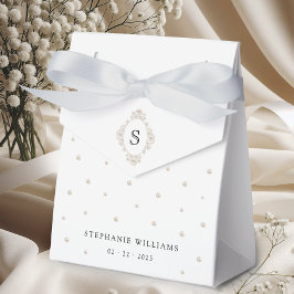 Witte Parels Bruidsfeest Favor Dozen Bedankdoosjes