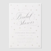Witte Parels Bruidsfeest Vellum Uitnodigingen (Voorkant)