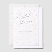 Witte Parels Bruidsfeest Vellum Uitnodigingen (Offset)