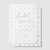 Witte Parels Bruidsmeisjelfeest Vellum Uitnodigingen (Offset (Uitnodiging))