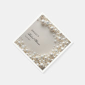 Witte parels Elegant Vrijgezellenfeest Servet (Hoek)