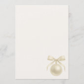 Witte Parels Elegante Bruidsuitnodiging Kaart (Achterkant)