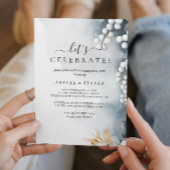 Witte Parels en Bloemen Verlovingsfeest Kaart