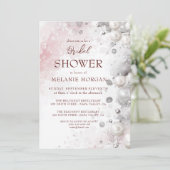 Witte Parels Modern Roze Vrijgezellenfeest Kaart (Staand voorkant)