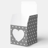 Witte parels op grijs bedankdoosjes (Geopend)