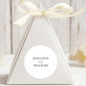 Witte Parels Trouwronde Sticker