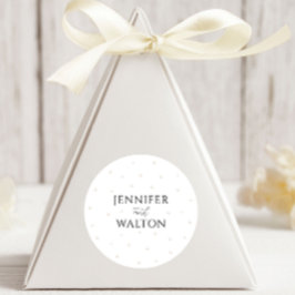 Witte Parels Trouwronde Sticker