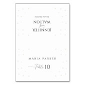 Witte Parels Trouwtafel Kaart (Voorkant)