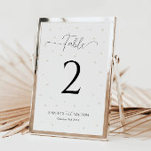 Witte Parels Trouwtafel Nummer Kaart