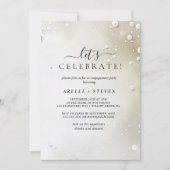 Witte parels Verlovingsfeest Kaart (Voorkant)