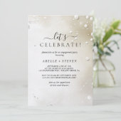 Witte parels Verlovingsfeest Kaart (Staand voorkant)