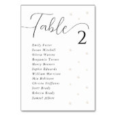 Witte Parels Wedding Zitting Grafiek Kaart (Voorkant)