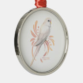 Witte parkiet metalen ornament (Rechts)