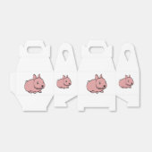 Witte partij gunst doos met roze konijn ontwerp bedankdoosjes (Uitgevouwen)