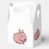 Witte partij gunst doos met roze konijn ontwerp bedankdoosjes (Geopend)