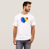 Witte Partij "Rainbow Heart" T-shirt (Voorkant volledig)