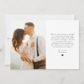 Witte Passen getrouwd Multi foto bruiloft Aankondiging (Achterkant)