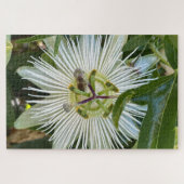 Witte Passiebloem met Bij, Oakland Legpuzzel (Horizontaal)