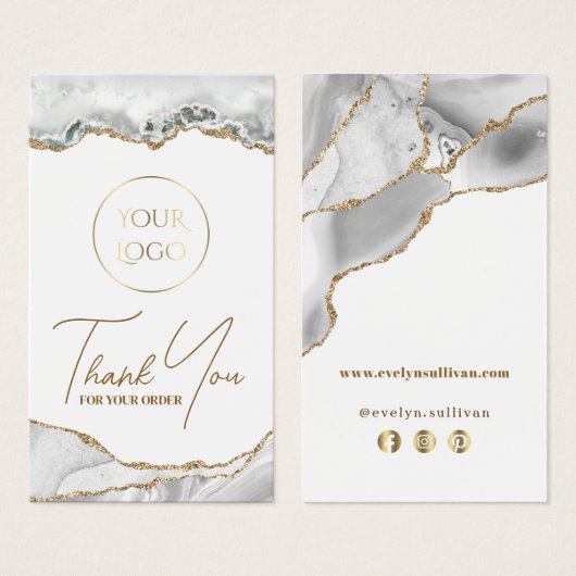 Witte pasta bijsluiter visitekaartje (Voorkant /achterkant)