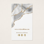 Witte pasta bijsluiter visitekaartje (Achterkant)