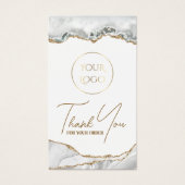 Witte pasta bijsluiter visitekaartje (Voorkant)