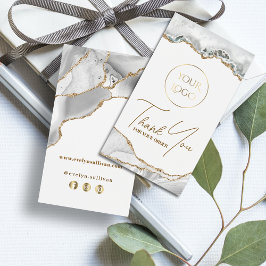 Witte pasta bijsluiter visitekaartje