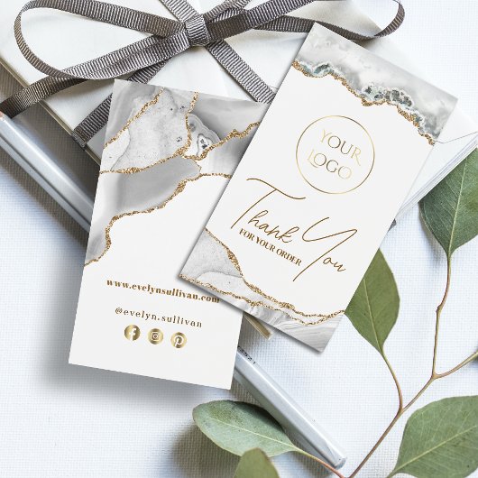 Witte pasta bijsluiter visitekaartje