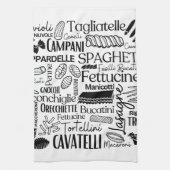 Witte pasta  theedoek (Verticaal)