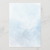 witte pastel blauwe bloemen menu (Achterkant)