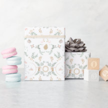 Witte Pastel Sage & Beige Vintage Kerstmis