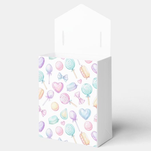 "Witte pastelballon en hart gunstbox" Bedankdoosjes (Geopend)