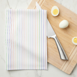 Witte patronen regenboogduin strips theedoek